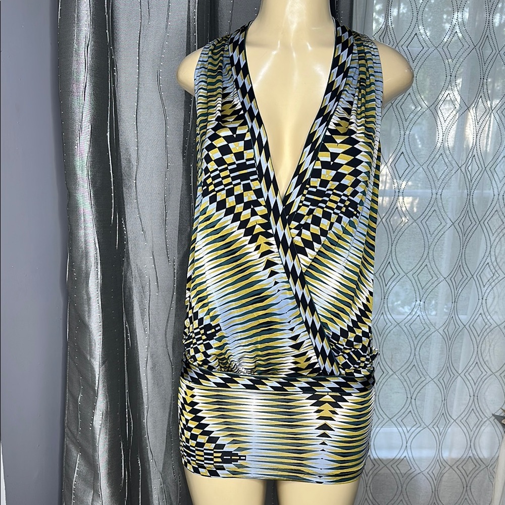 BCBGMaxAzria women’s Multicolor Geometric Dress Sz XS